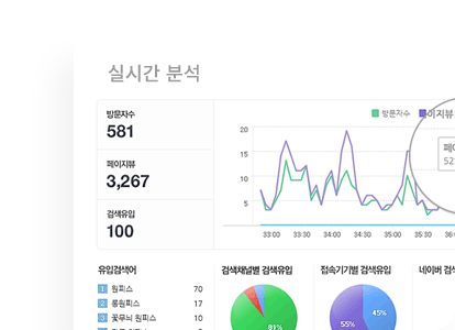 광주 홈페이지 제작 웹플러스의 네이버 애널리틱스 방문자 분석 서비스